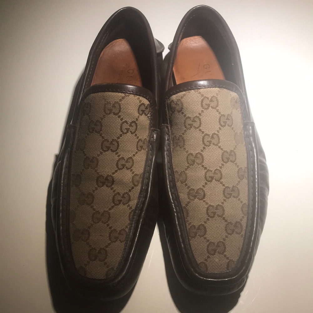 Gucci classic leather/fabric lofters